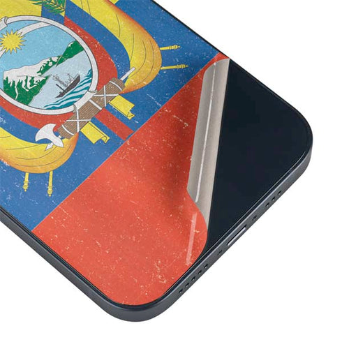 Ecuador Flag Distressed iPhone 14 Plus Skin